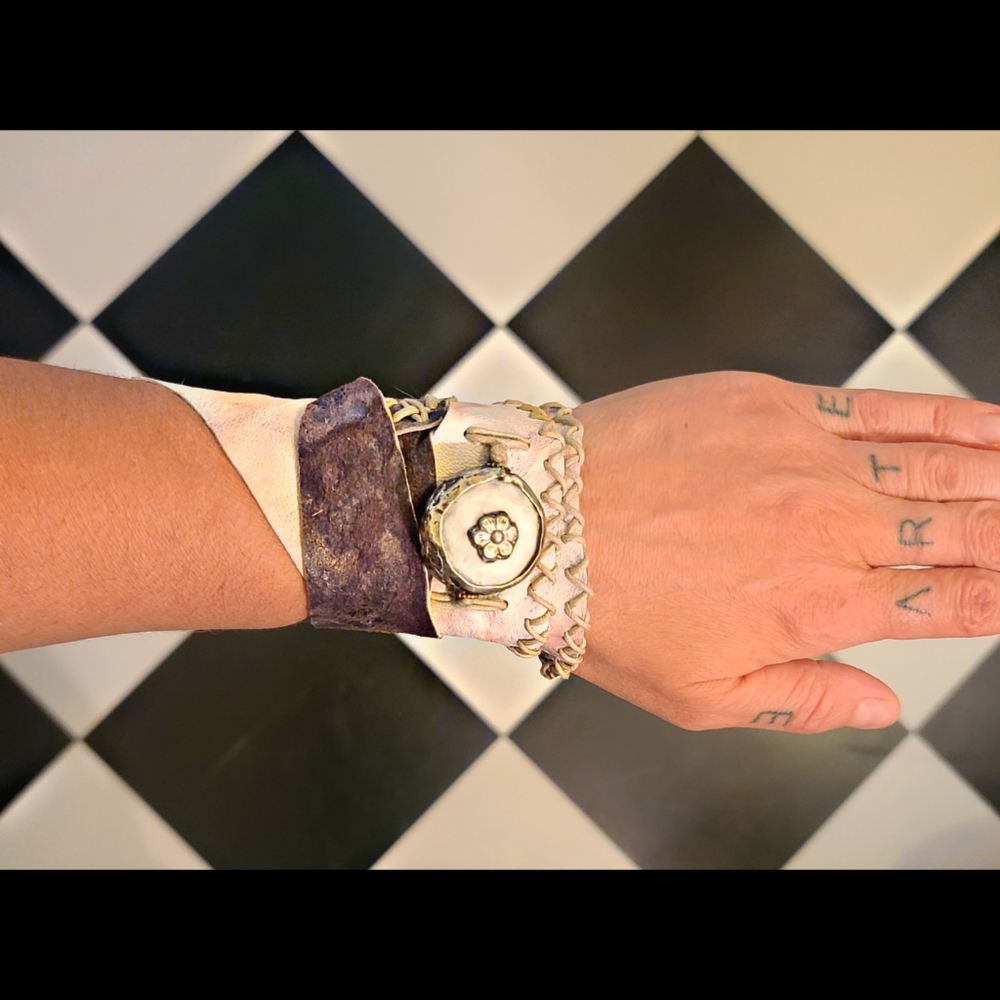 Leather Wraparound Bracelet